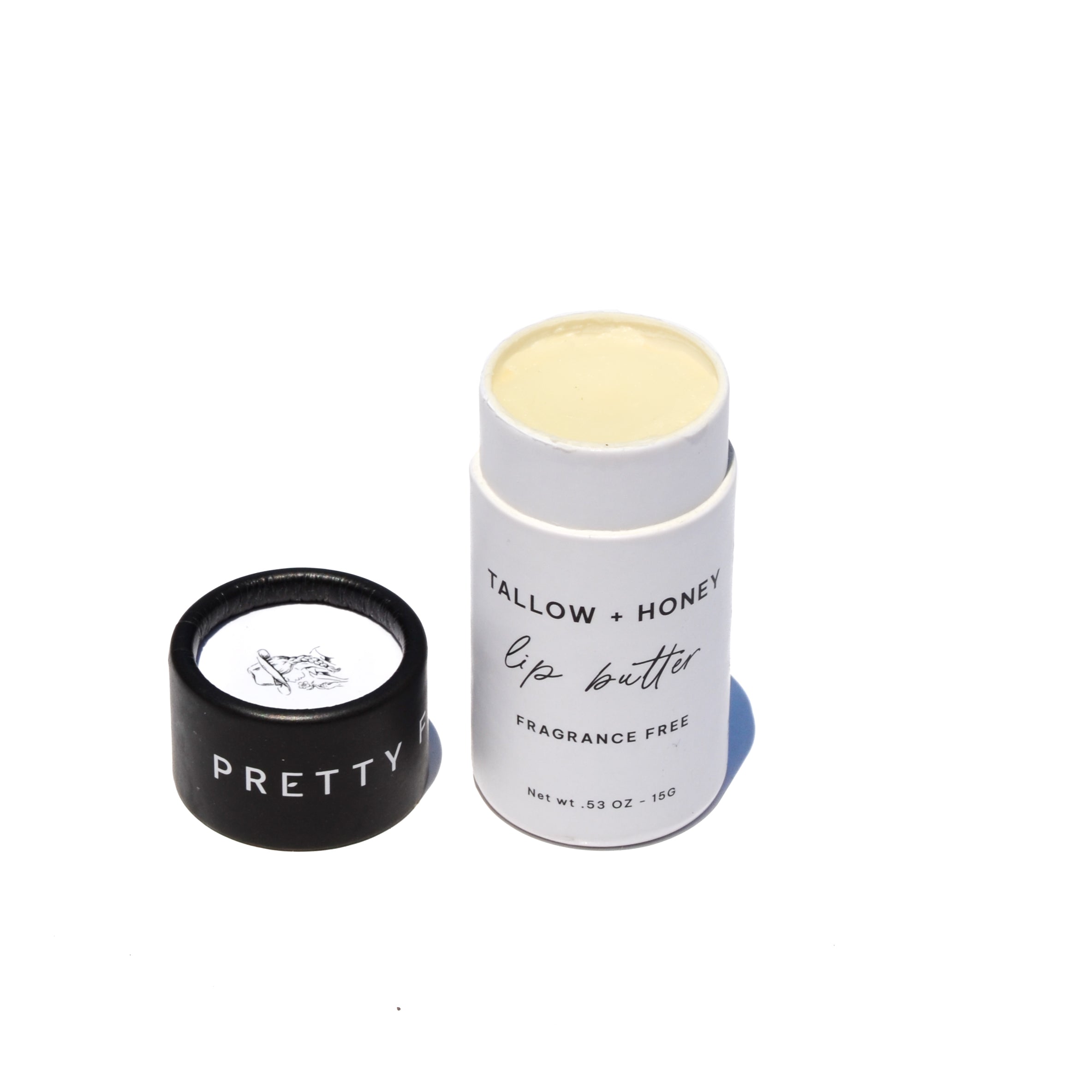 Fragrance Free Tallow + Honey Lip Butter in Eco-Friendly Travel Tubes