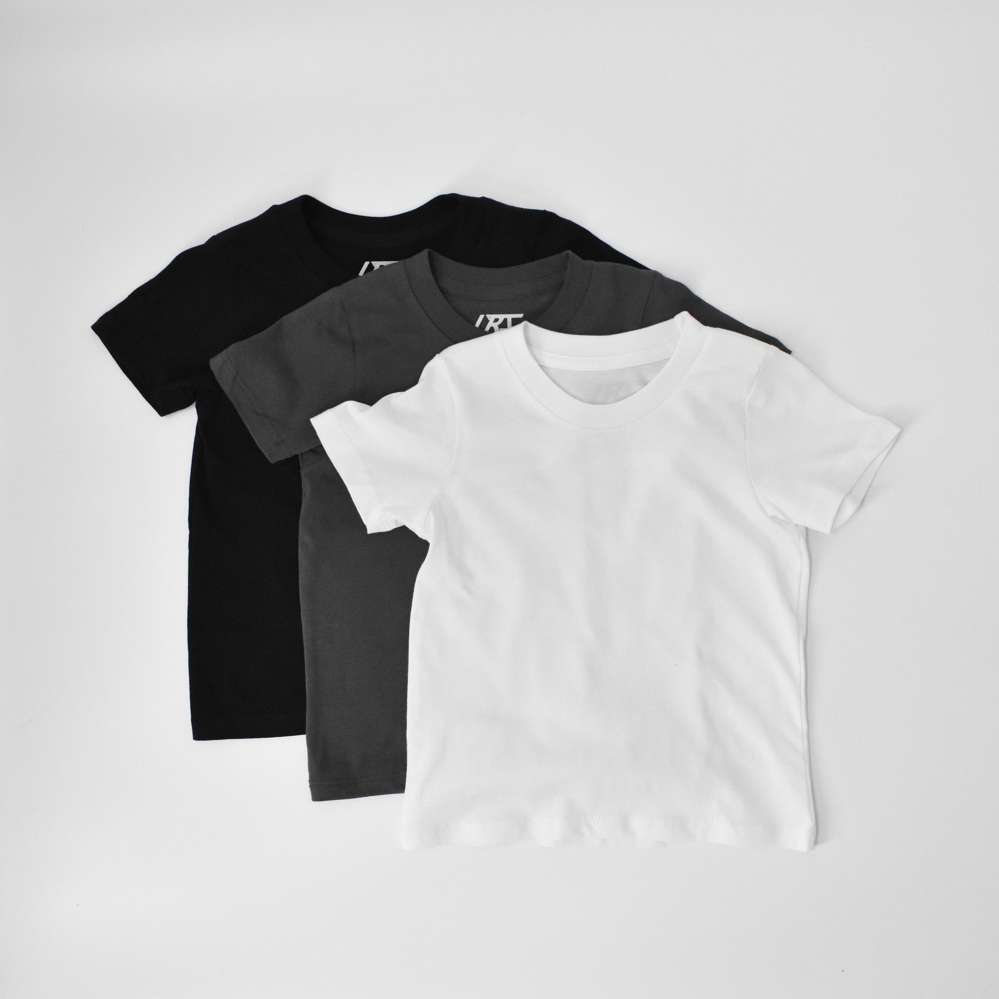 3-PACK RAD ORGANICS TEES - MONOCHROME