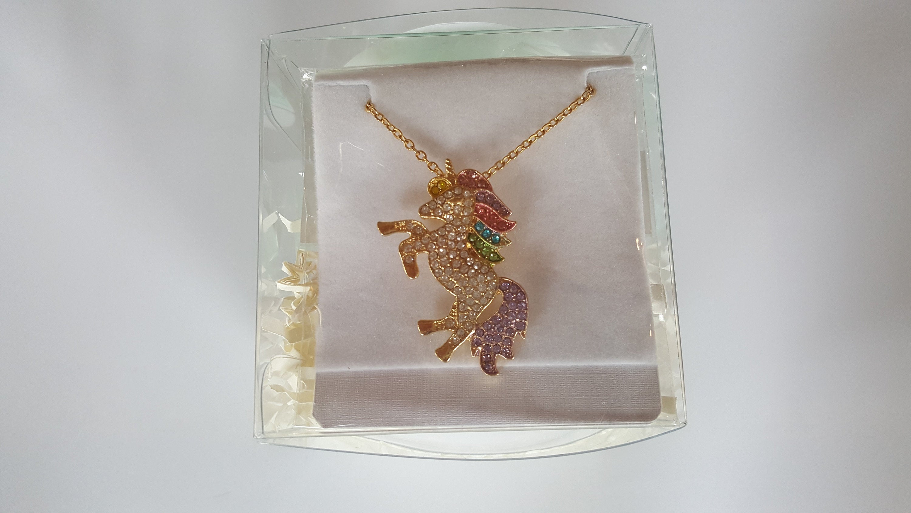 Crystal Unicorn Bath Bomb for Girls with Crystal Necklace gift, Surprise Glitter Ring, Gift Idea, Back to School, Rhinestones, rainbow