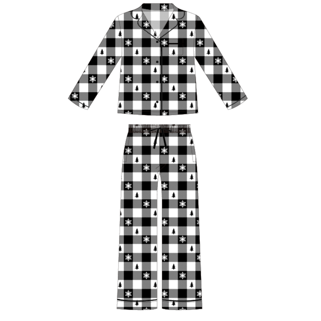 Button-up Luxe Bamboo Christmas Pajamas