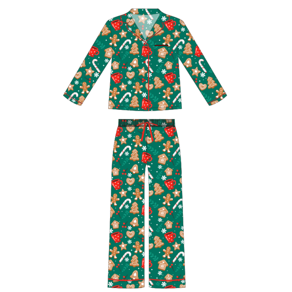 Button-up Luxe Bamboo Christmas Pajamas