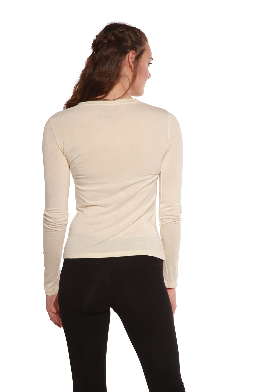 Clearance Women's Scoop Neck 100% Bamboo Viscose Long Sleeve Shirt